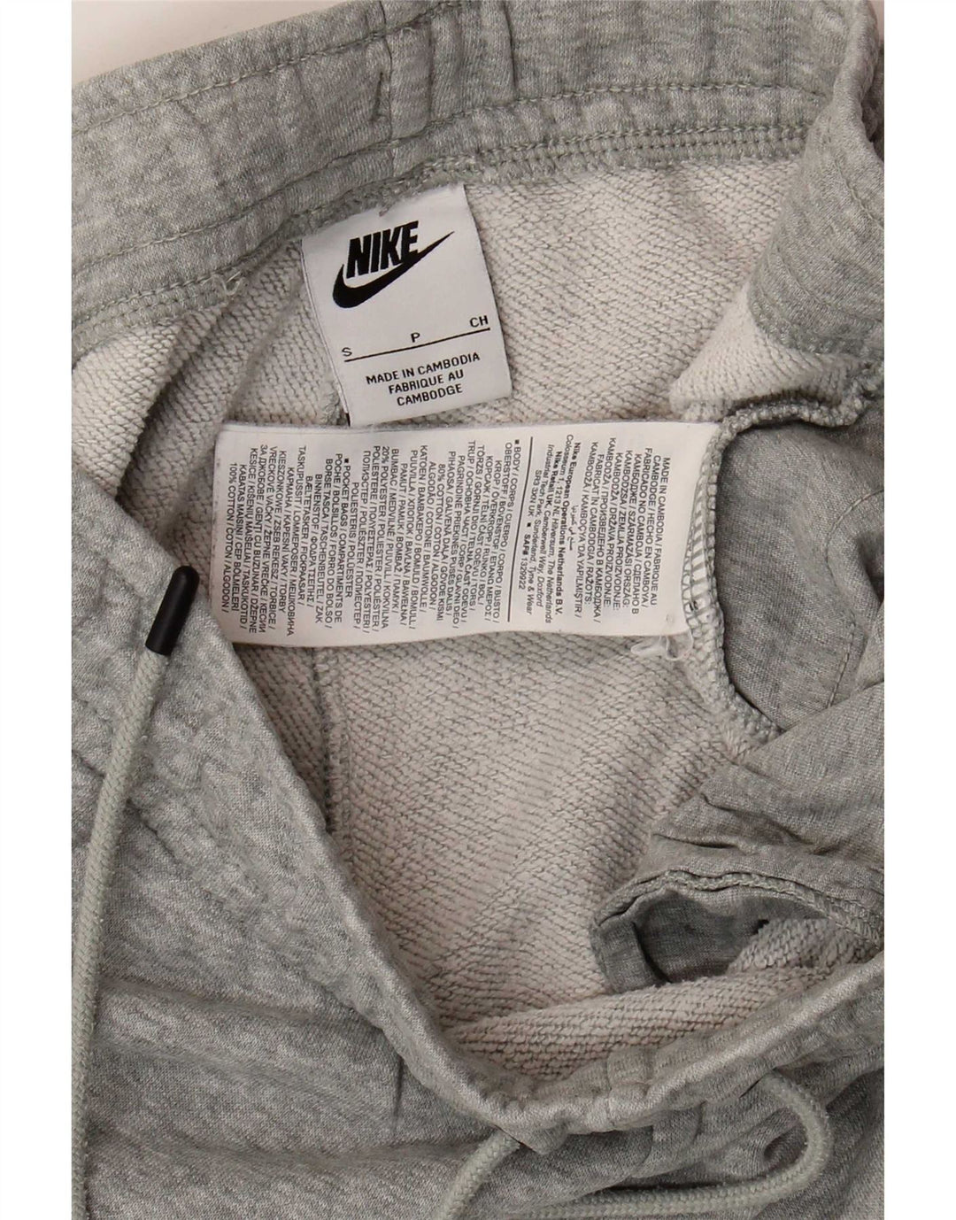 Męskie spodnie dresowe Nike, małe, szare, bawełniane