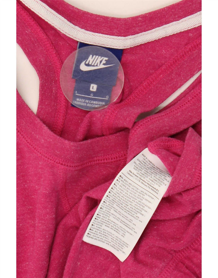 Damski kombinezon bez rękawów Nike UK 16, duży, różowy, bawełniany