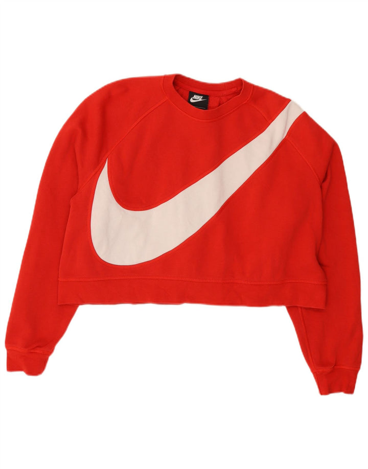 Damski sweter oversize z grafiką NIKE, UK 16, duży czerwony
