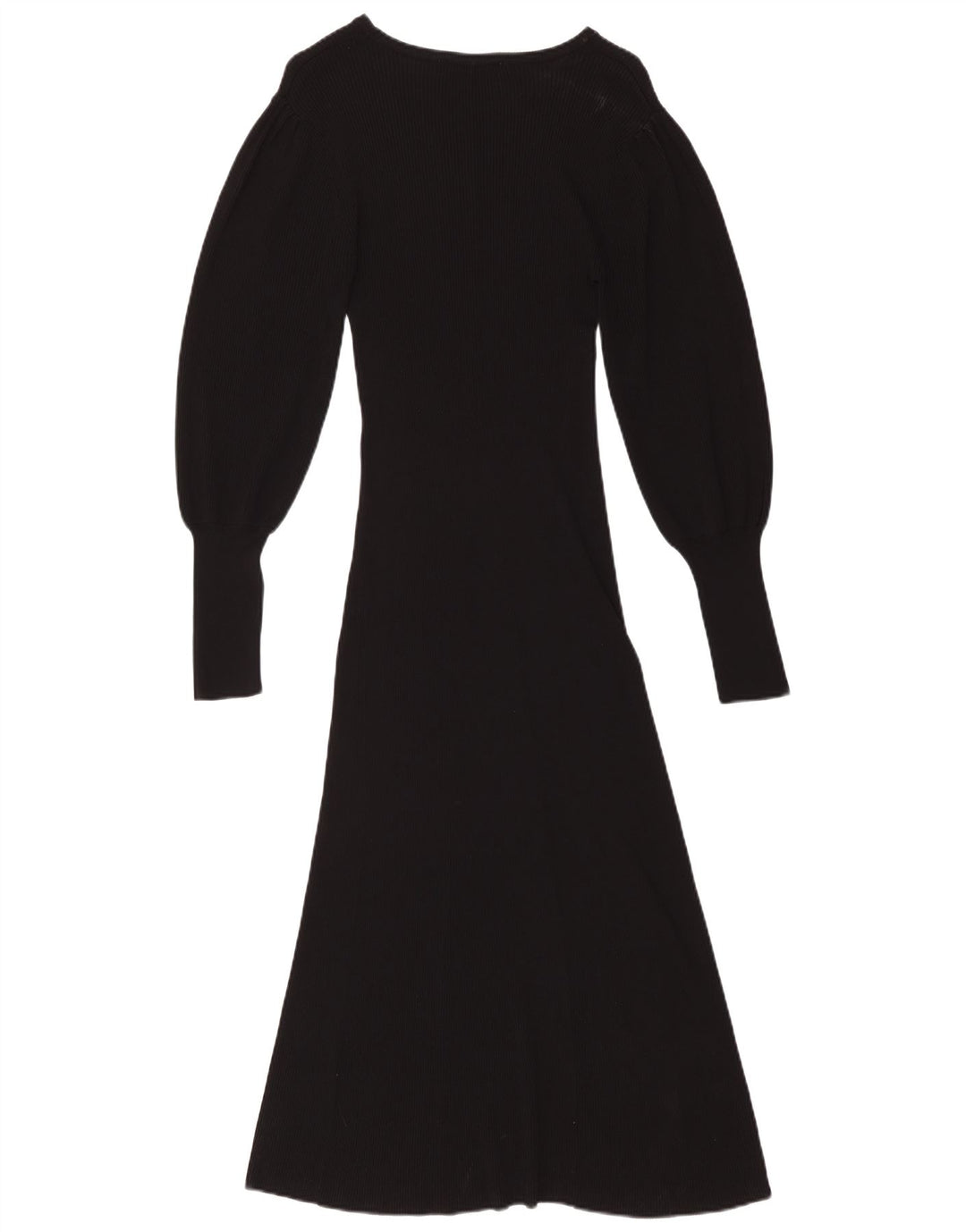 Damska sukienka maxi z długim rękawem ZARA UK 12 Średnia czarna wiskoza