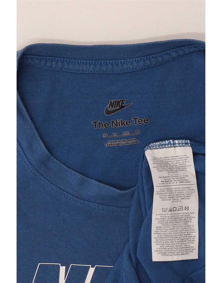 Męski T-shirt Nike z grafiką Top XS, niebieska, bawełniana