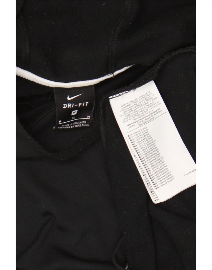 Męska koszulka z kapturem Nike Dri Fit, długim rękawem, poliestrowa w kolorze średniej czerni