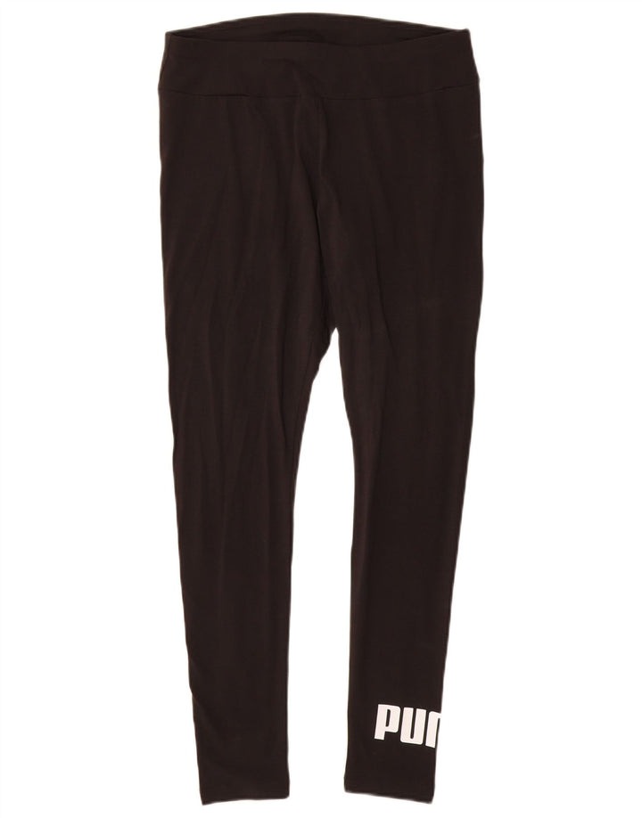 Damskie legginsy z grafiką PUMA UK 12, średnie czarne, bawełniane