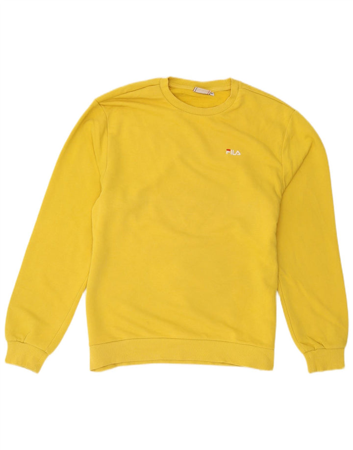 Bluza męska Fila Sweter, średnia żółta bawełna