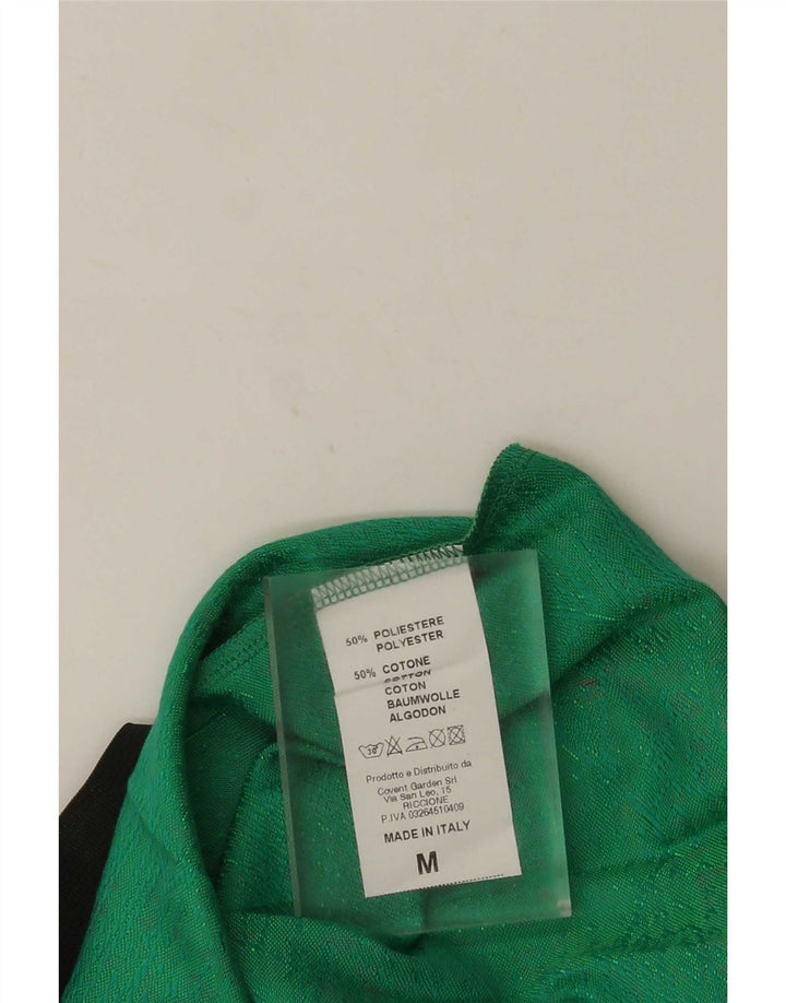 Plisowana spódnica damska w stylu vintage, średnia W28, poliester w zielone kropki