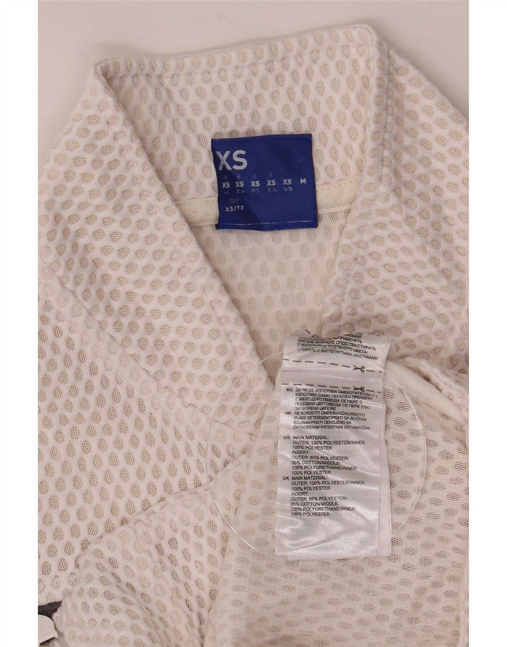 Damska kurtka dresowa Reebok UK 4/6 XS Biały poliester z blokami kolorów