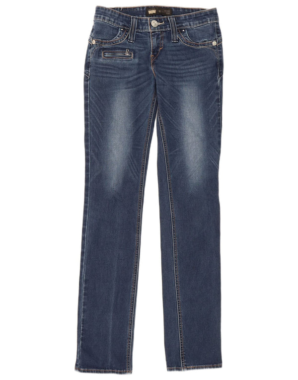 Damskie jeansy Levi's Demi Curve Straight W26 L32 Niebieskie bawełniane