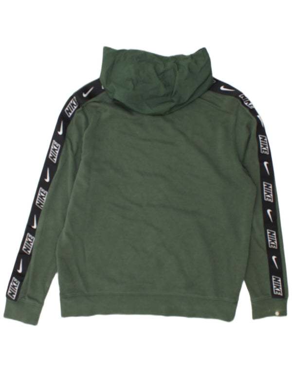 Męski sweter z kapturem Nike Graphic, średni zielony, bawełniany