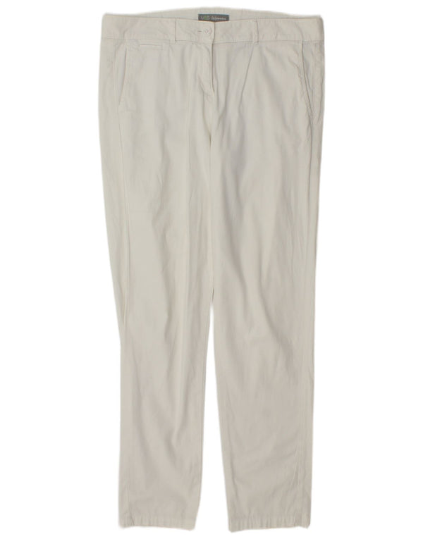 Marks & Spencer Damskie spodnie Chino UK 12 Medium W32 L30 Białe
