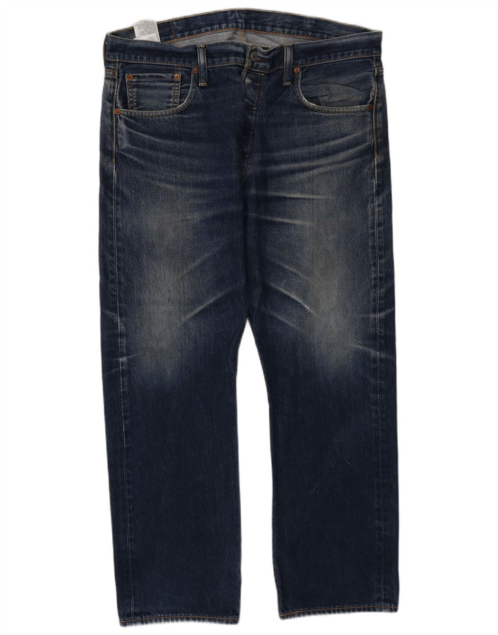 Męskie dżinsy Levi's 501 Straight W38 L30 Granatowa bawełna