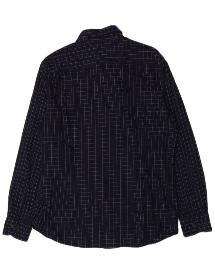 Koszula flanelowa męska Massimo Dutti XL, bawełniana, granatowa w kratkę