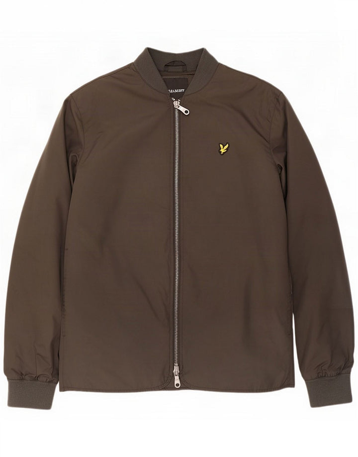 Męska kurtka bomberka Lyle & Scott UK 40, duża, szara, poliester