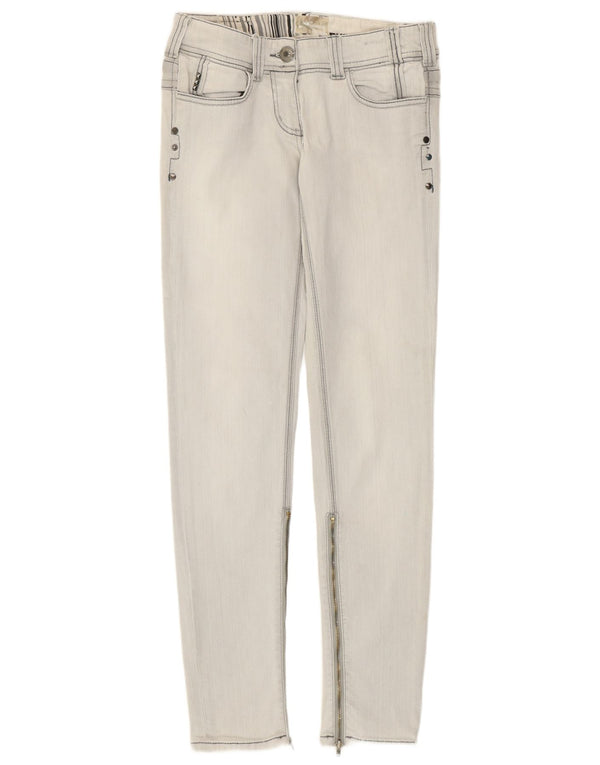River Island Womens Skinny Jeans UK 10 Small W27 L31 Grey Cotton