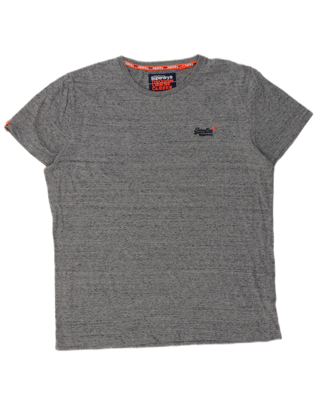 SUPERDRY Męski T-shirt Top 2XL Szara bawełna w plamki