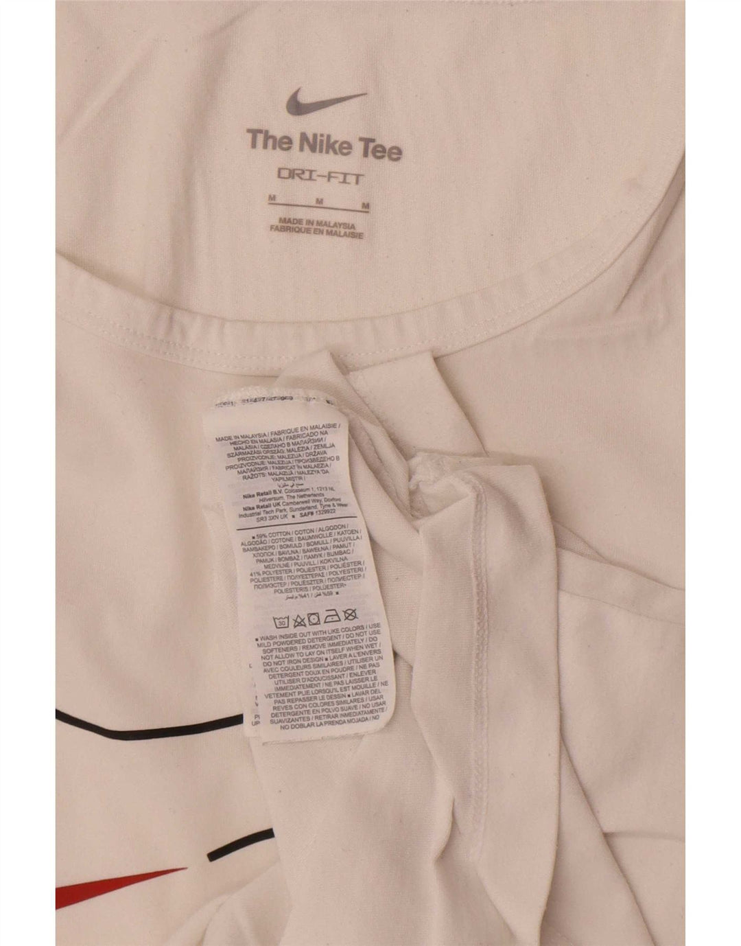 Męska kamizelka z grafiką Nike Dri Fit, średnia biała bawełna