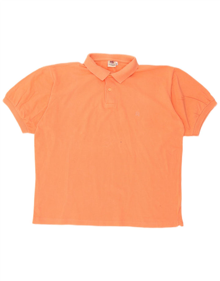 RIFLE Mens Polo Shirt Medium Orange Cotton
