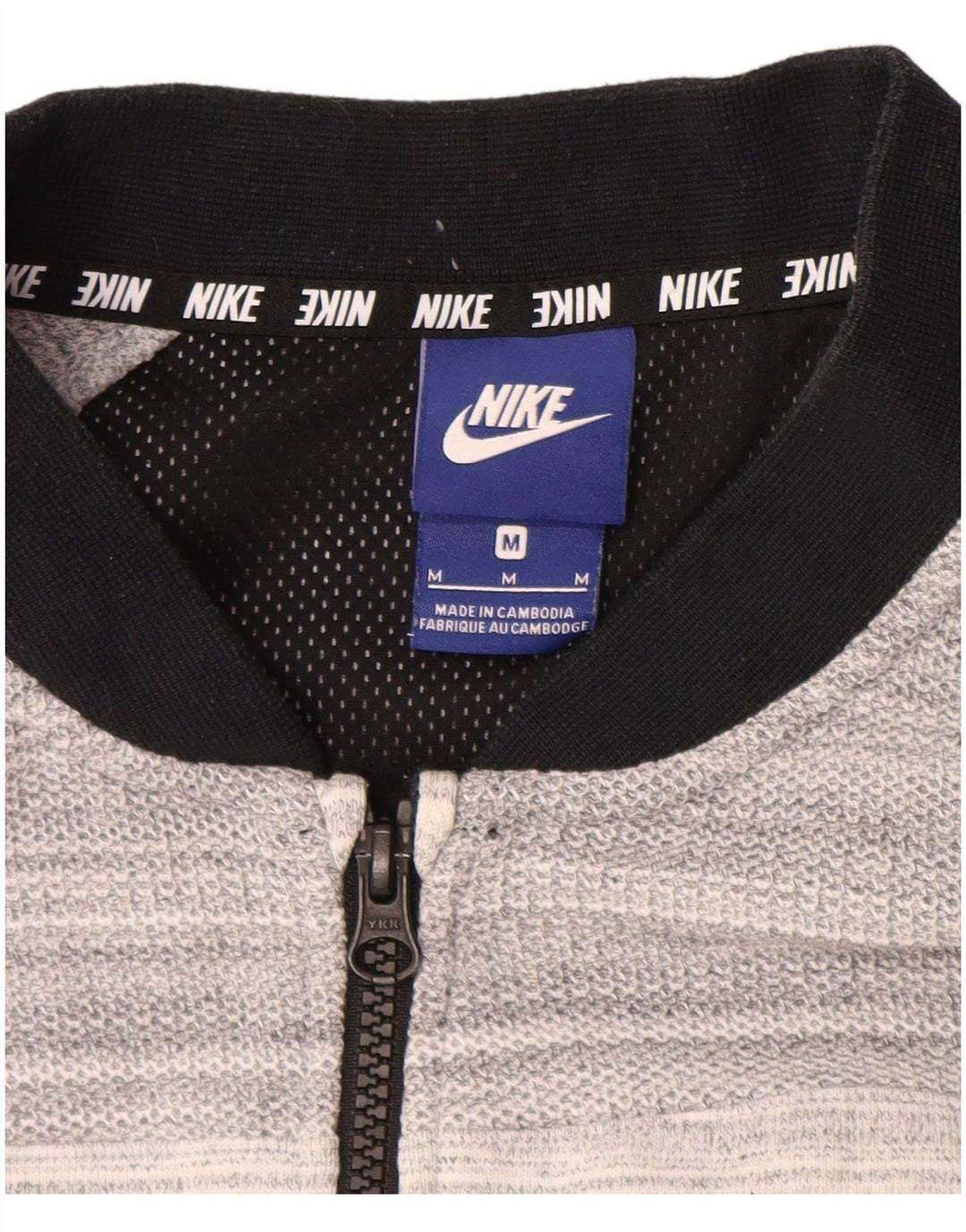 Męska bluza dresowa NIKE, bawełniana w średnie szare paski