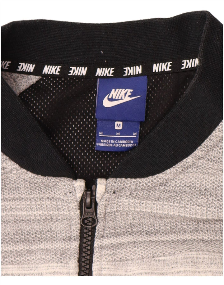 Męska bluza dresowa NIKE, bawełniana w średnie szare paski