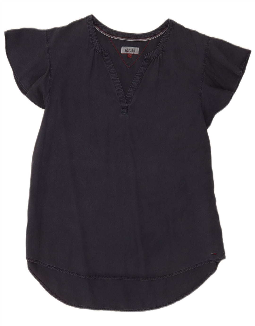 Damska bluzka Tommy Hilfiger Top UK 14 Large Granatowy Lyocell