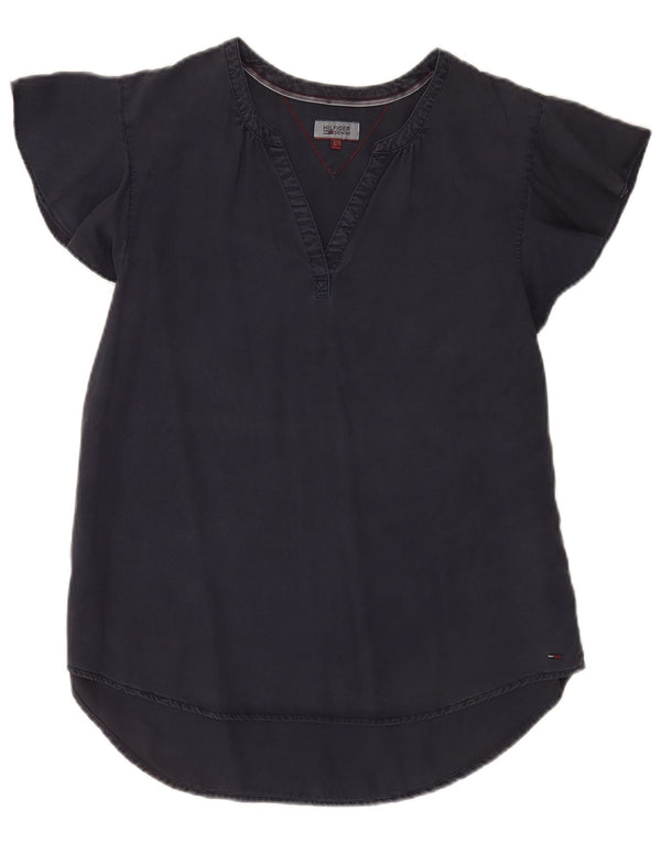 Damska bluzka Tommy Hilfiger Top UK 14 Large Granatowy Lyocell
