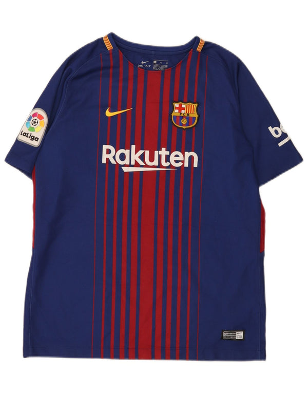 Chłopięcy T-shirt z grafiką Nike Barcelona 13-14 lat XL, niebieskie paski