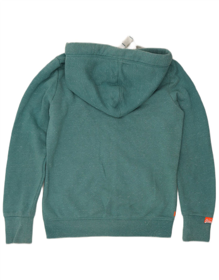 Męski sweter z kapturem i zamkiem Superdry Średniozielony, bawełniany w cętki