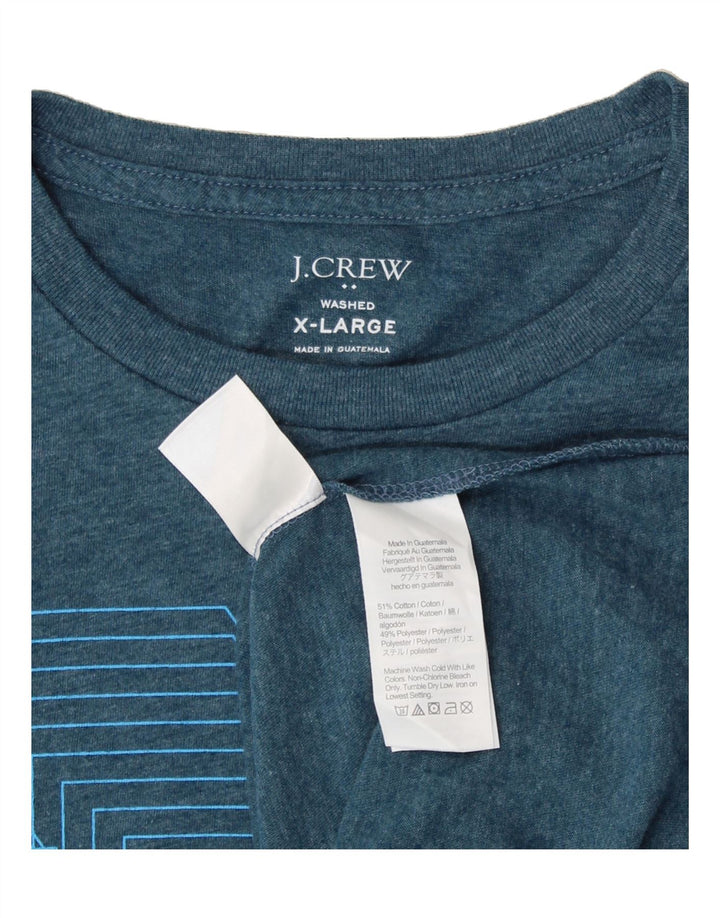 J. CREW Mens Graphic Top Long Sleeve XL Blue Cotton Vintage J. Crew and Second-Hand J. Crew from Messina Hembry 
