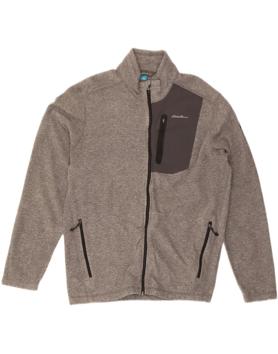 EDDIE BAUER Mens Fleece Jacket UK 40 Large Grey Vintage Eddie Bauer and Second-Hand Eddie Bauer from Messina Hembry 