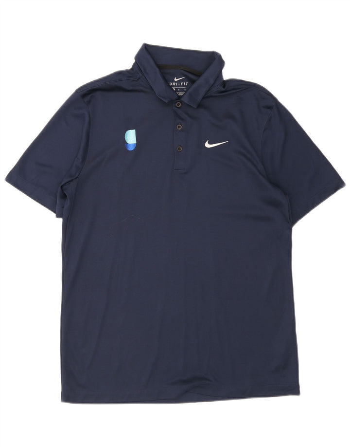 Męska koszulka polo Nike Dri Fit, średni granatowy poliester