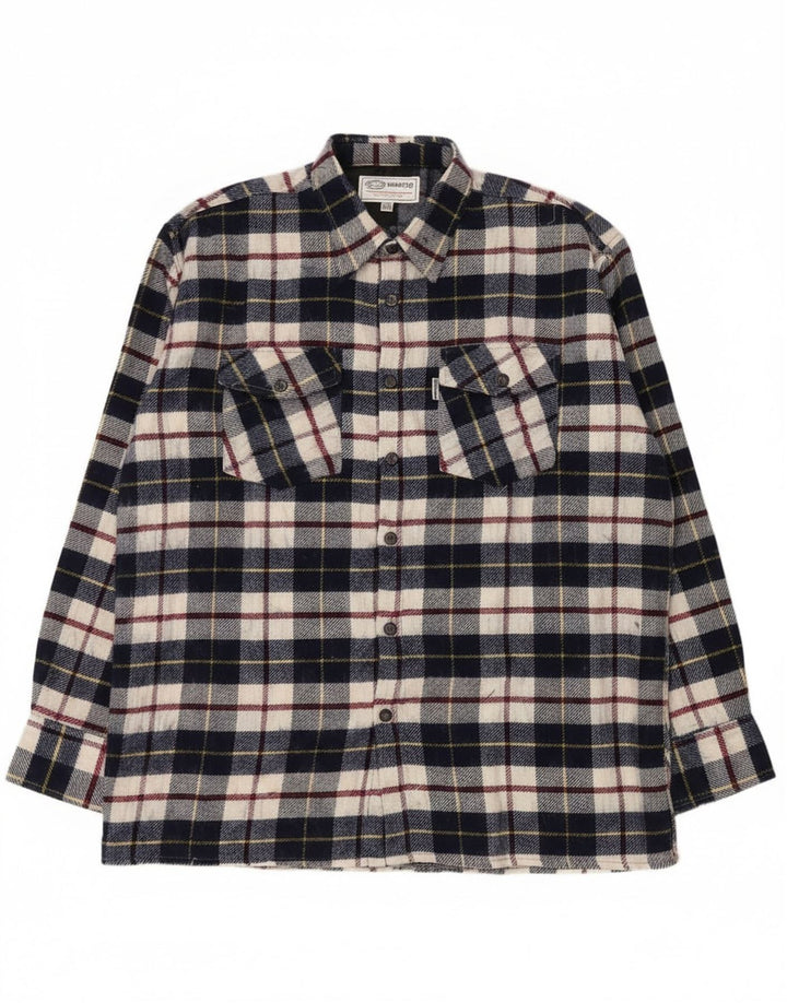 Koszula flanelowa męska Hanover rozmiar 45/46 2XL granatowa kratka akrylowa