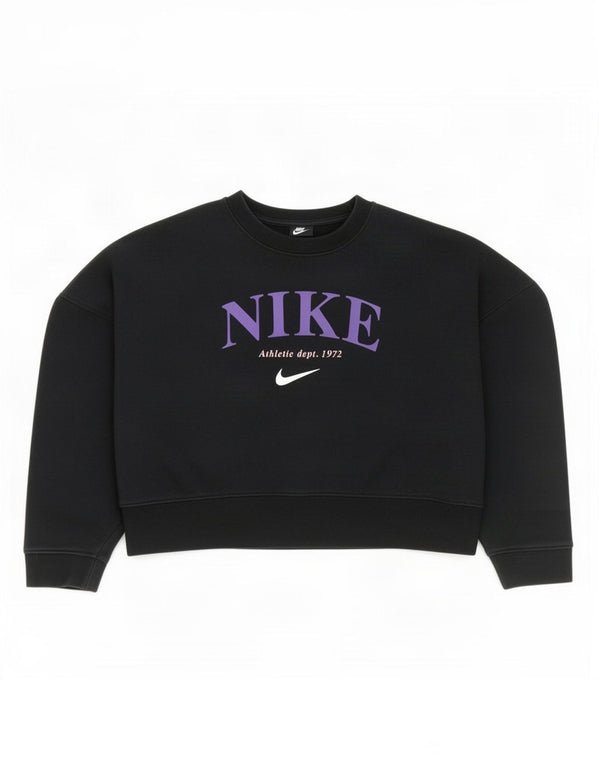 Bluza dziewczęca Nike Crop Graphic Jumper 8-9 lat, mała, czarna, bawełniana