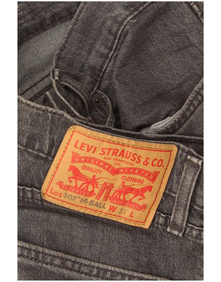 Męskie jeansy Levi's 502 Tapered W31 L29 Szara bawełna