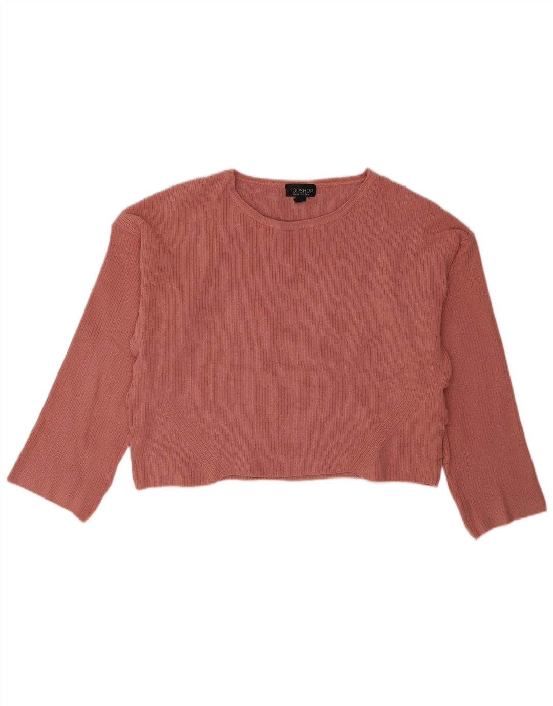 Topshop damski top oversize z długim rękawem, UK 10, mały, różowy, akrylowy