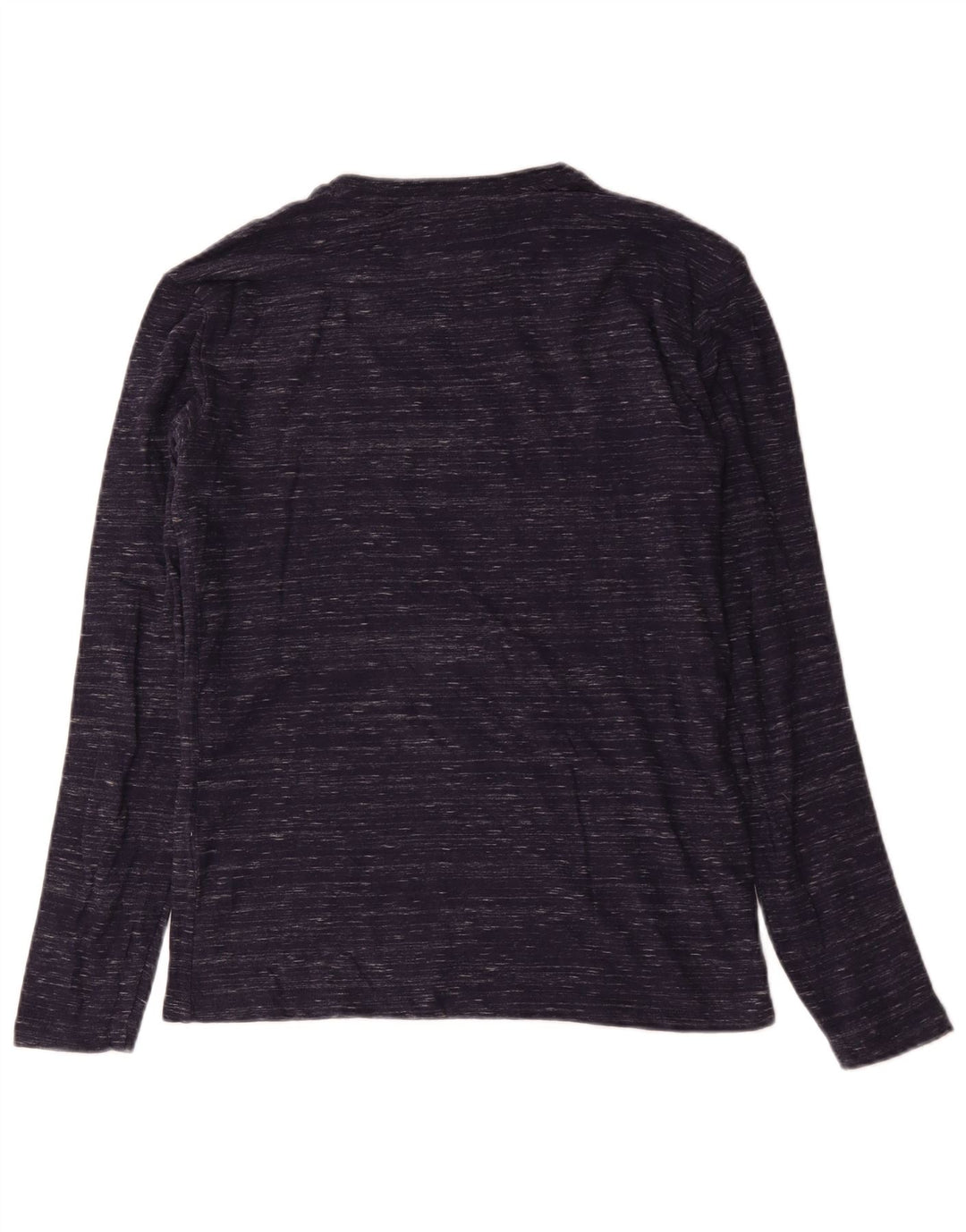 Męski top Superdry z długim rękawem, mały, granatowy, bawełniany w cętki
