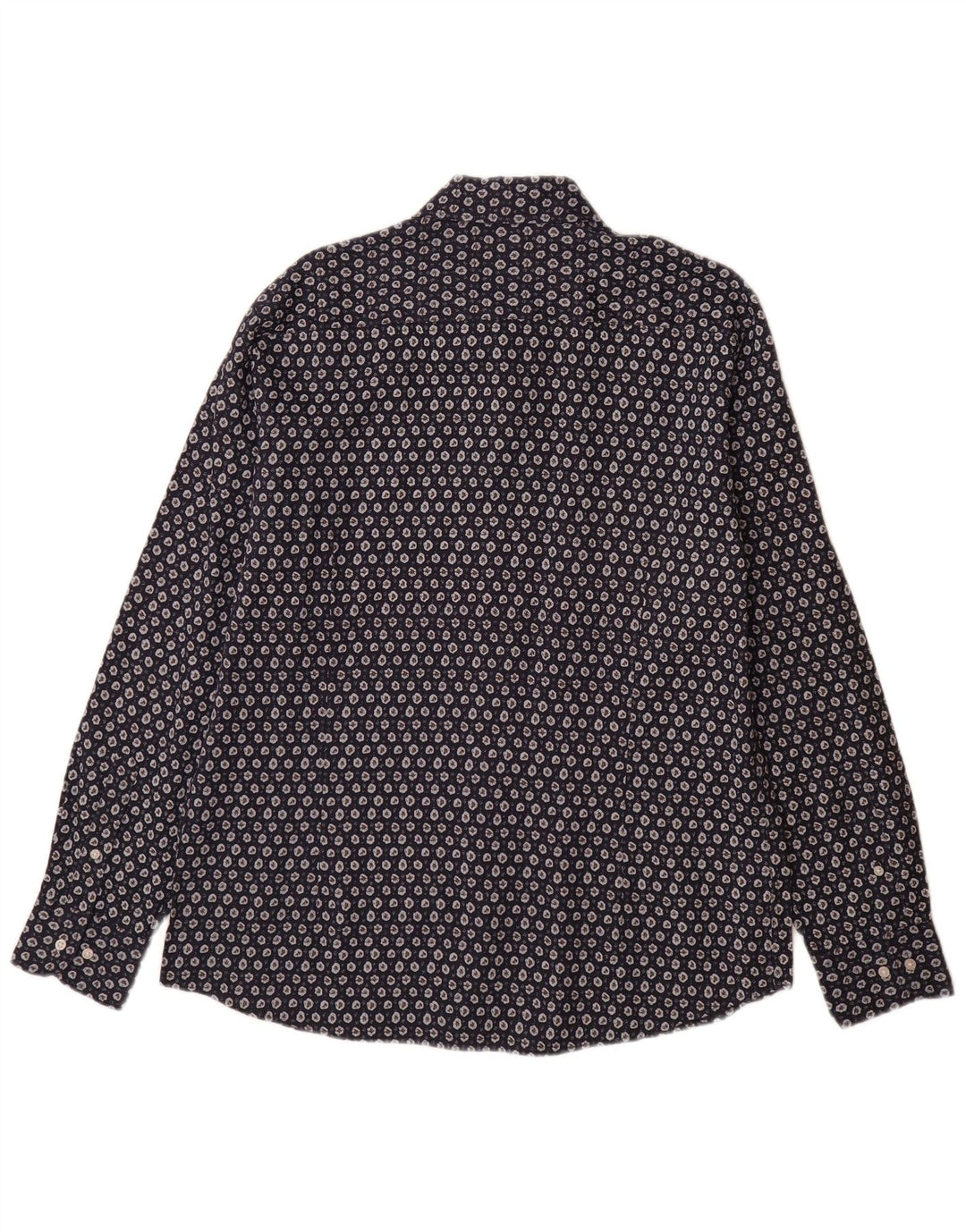 Koszula męska Massimo Dutti XL, granatowa, lniana w kwiaty