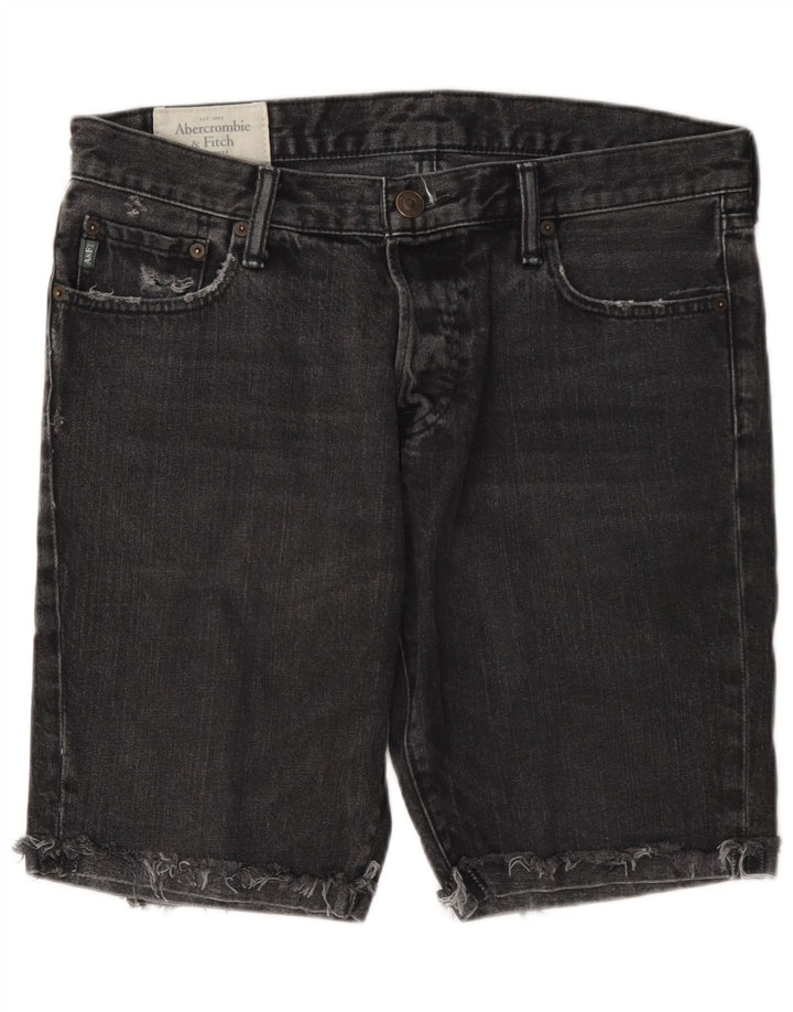 Męskie spodenki jeansowe Abercrombie & Fitch W33 Średnioszare, bawełniane