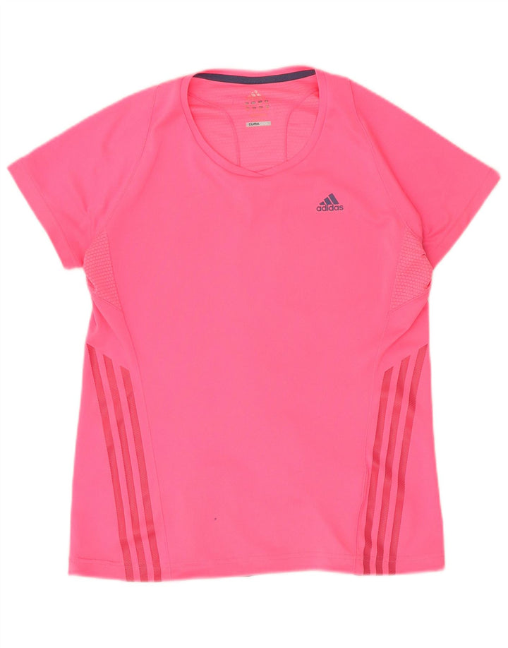 Damska koszulka Adidas Climacool Top UK 12 Średni różowy poliester