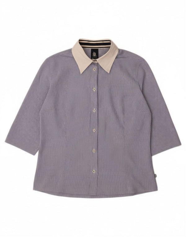 Damska bluzka koszulowa z rękawem 3/4 MARINA YACHTING UK 18 XL w niebieskie prążki