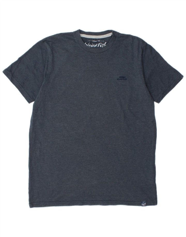 T-shirt męski Weird Fish, średni, granatowy, bawełniany