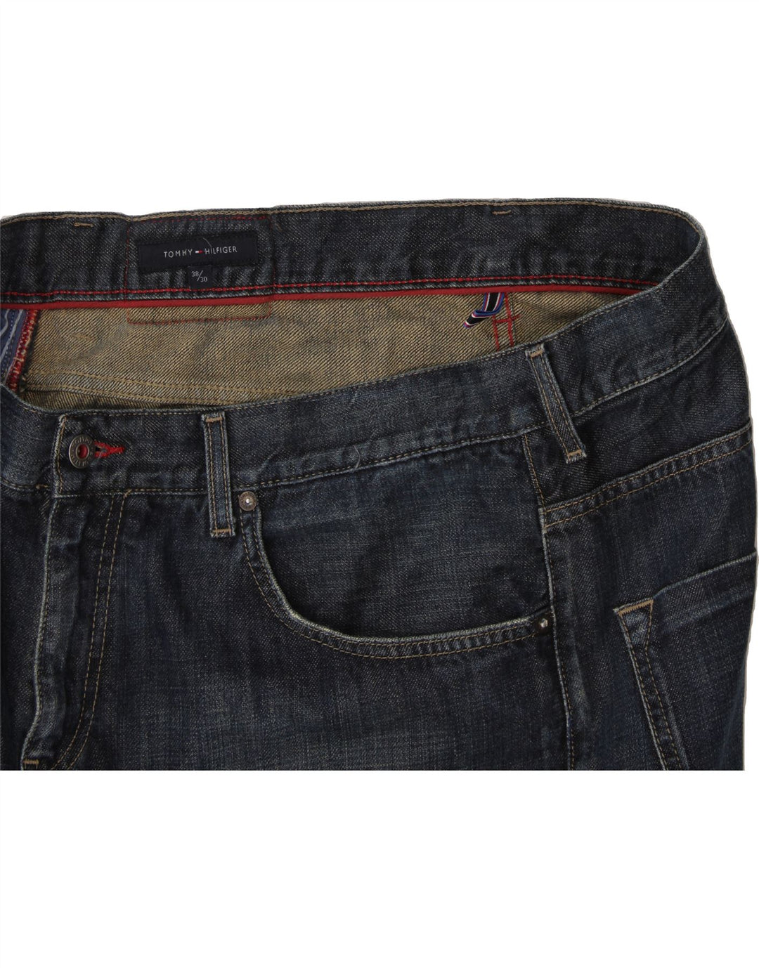 Męskie jeansy Bootcut TOMMY HILFIGER W38 L30 Granatowe, bawełniane