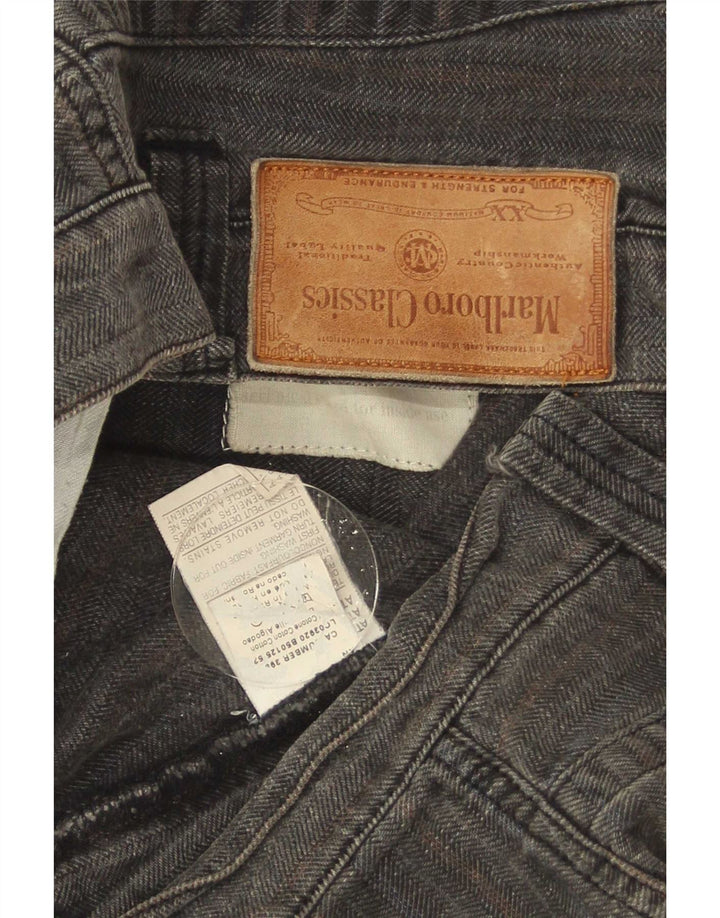Męskie proste spodnie Chino Marlboro Classics W33 L31 Szara jodełka