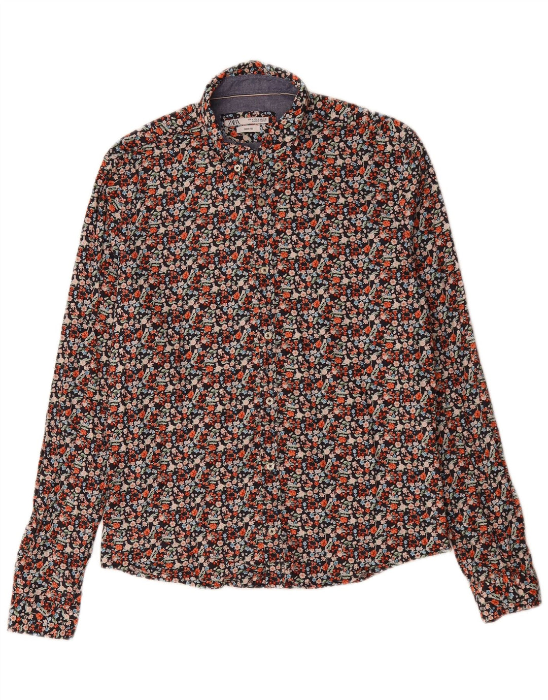 Koszula męska Zara Slim Fit, średnia, wielokolorowa w kwiaty