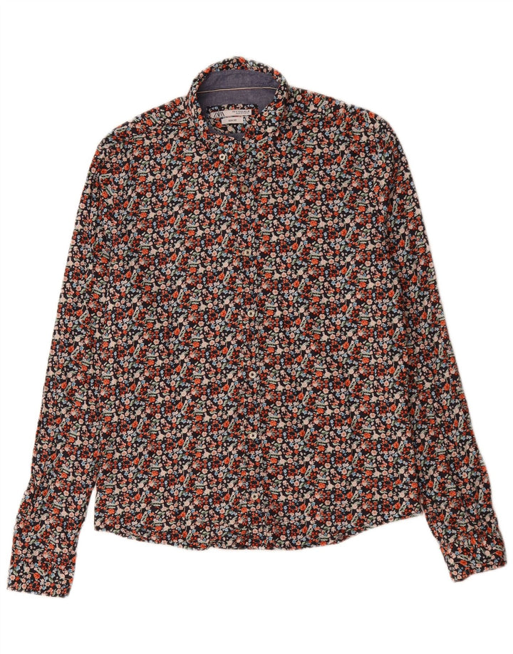 Koszula męska Zara Slim Fit, średnia, wielokolorowa w kwiaty