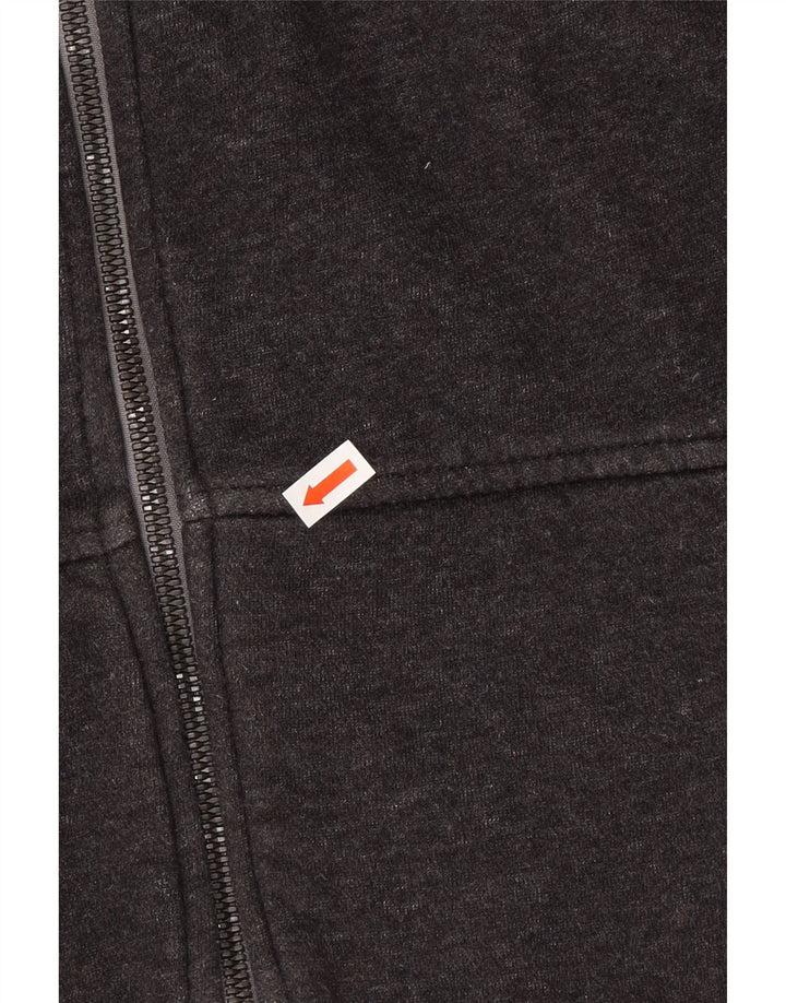 ADIDAS Mens Zip Hoodie Sweater Small Grey Cotton