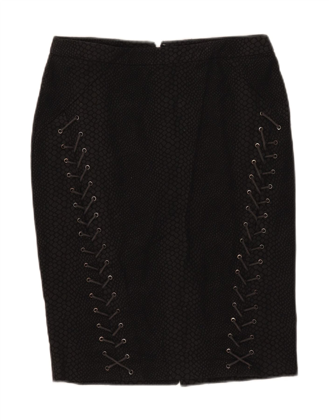 Spódnica ołówkowa damska Zara mała W28 czarna z nadrukiem zwierzęcym