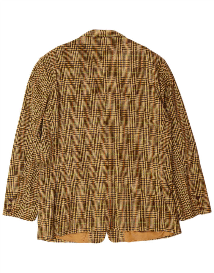 BYBLOS Męska marynarka zapinana na 3 guziki IT 54 2XL Żółta pepitka