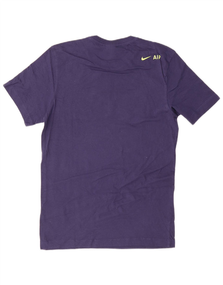 Męski T-shirt z grafiką Nike, mały, granatowy, bawełniany
