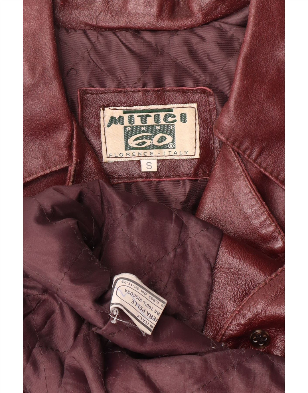 Damska kurtka skórzana UK 10 mała bordowa skóra