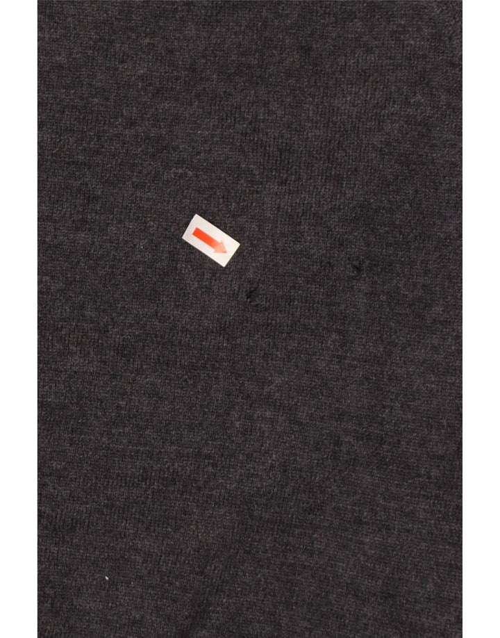 Męski sweter rozpinany Zara XL, szara wełna