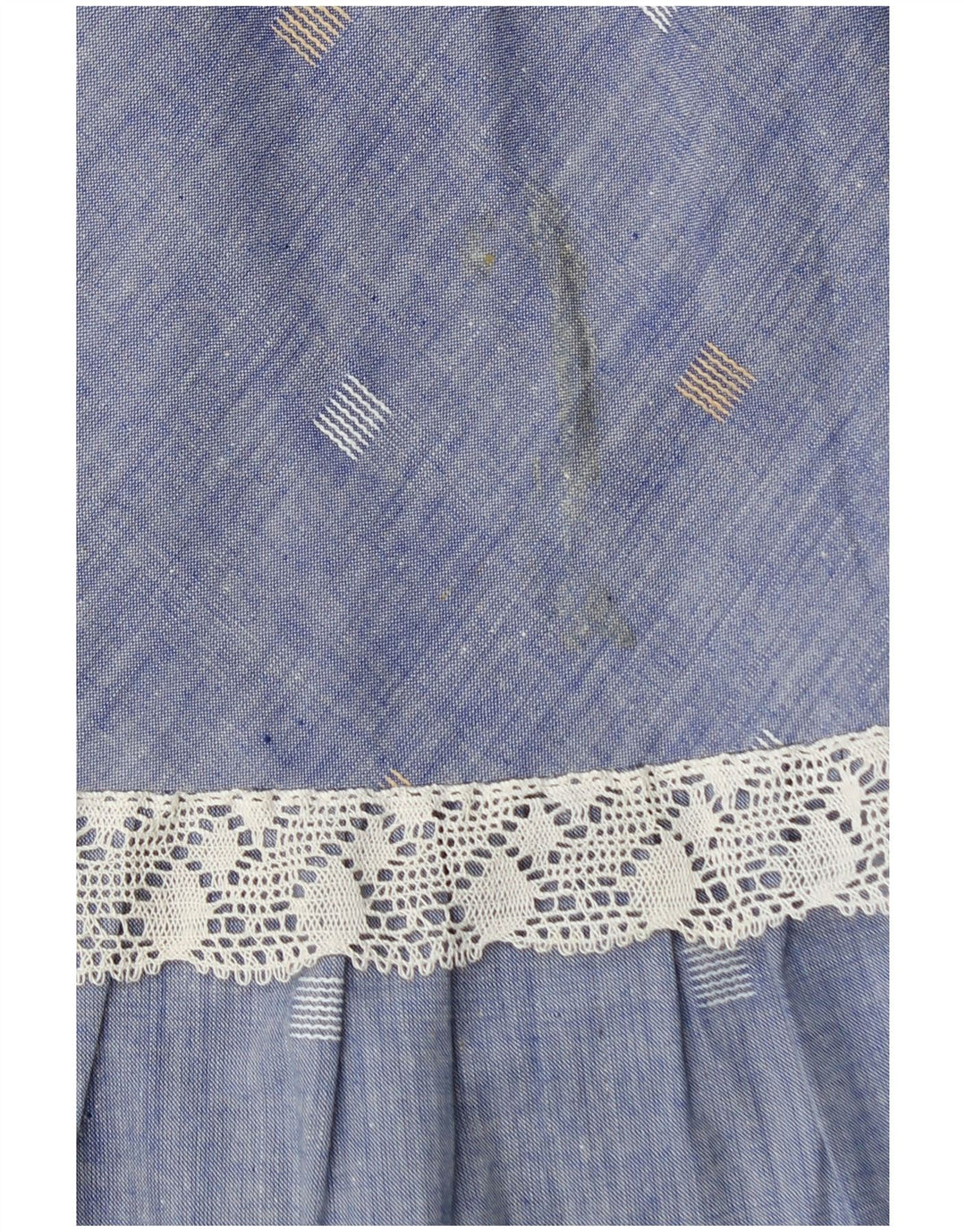 Vintage damska spódnica maxi W28 średni niebieski w cętki